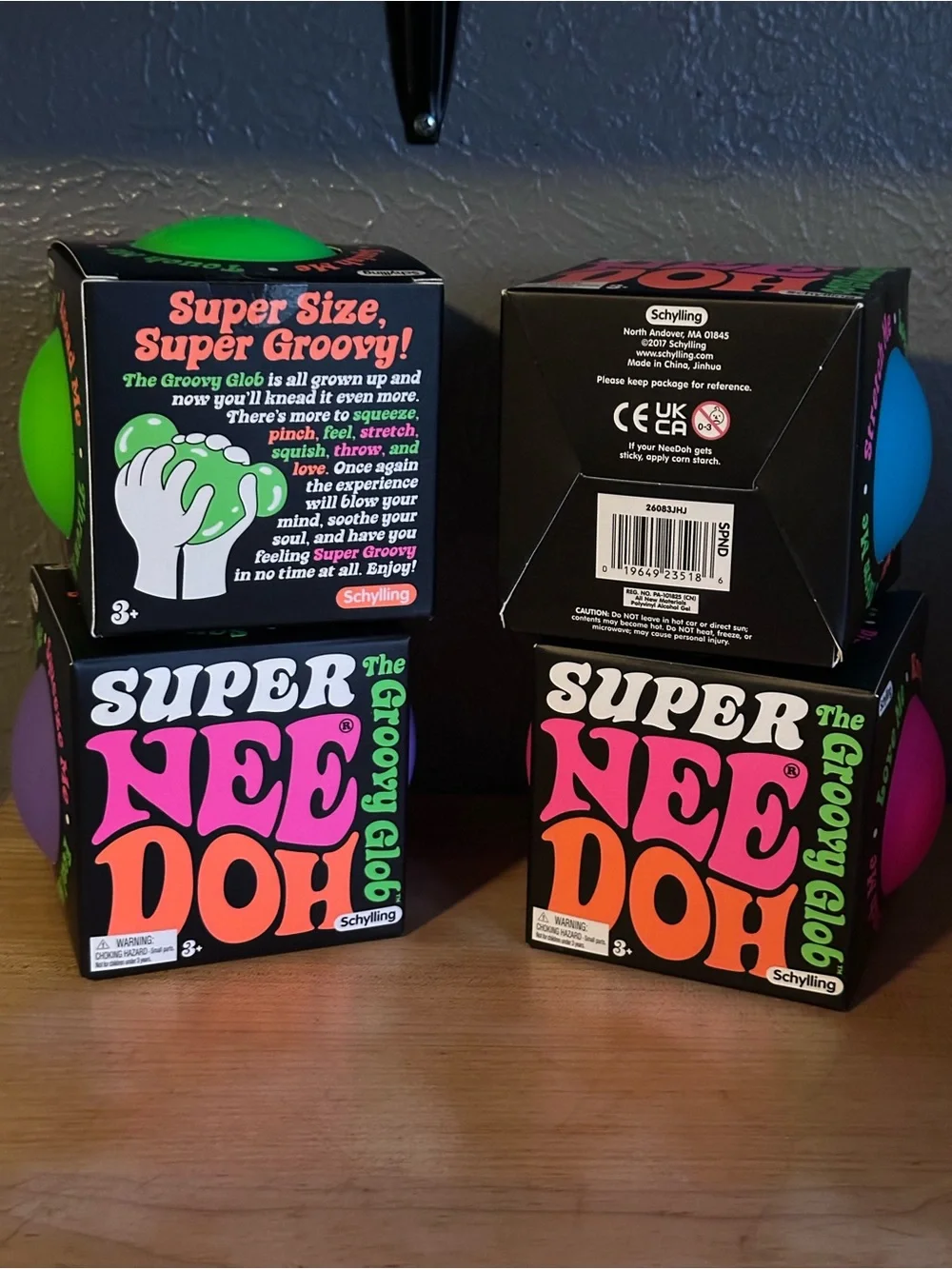 1 Super NeeDoh Groovy Glob Stress Ball- Assort. Colors